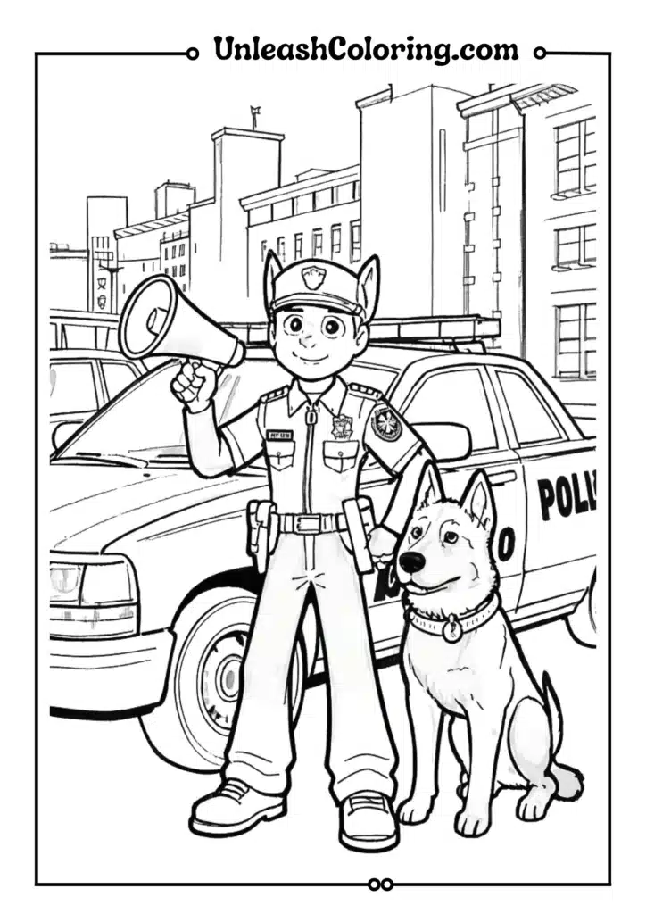 A Superhero police uniform standing proudly