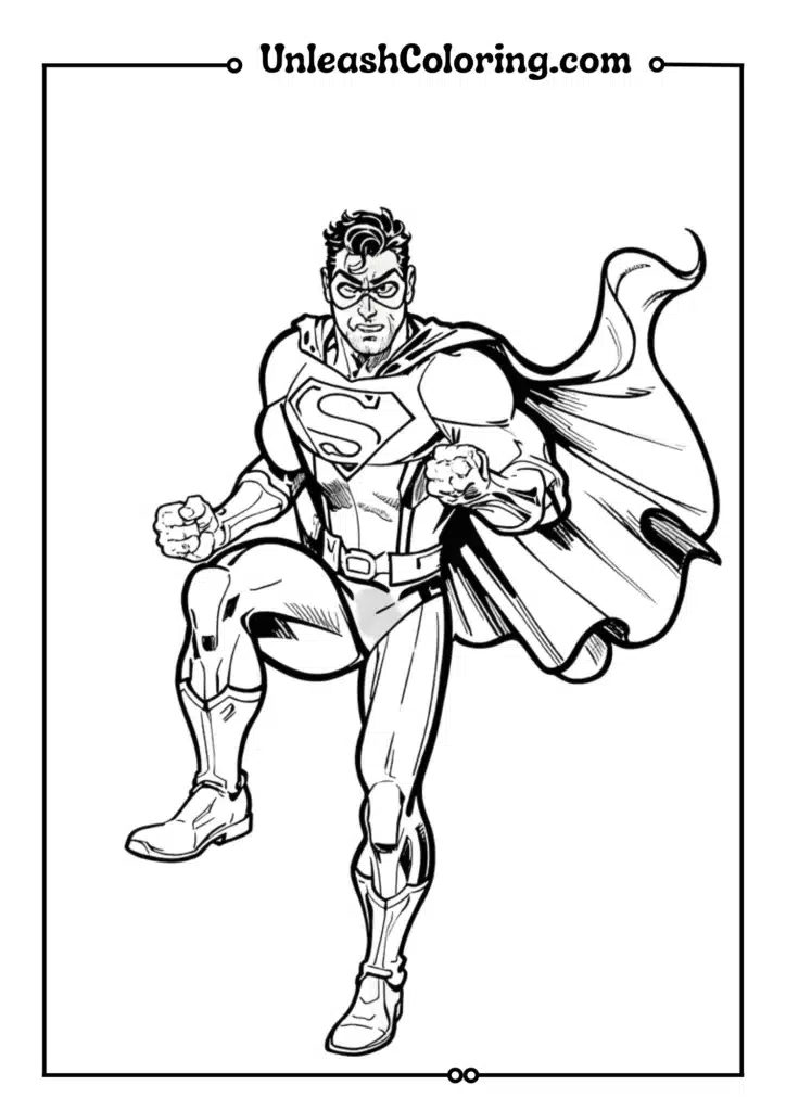 A superhero landing with one knee