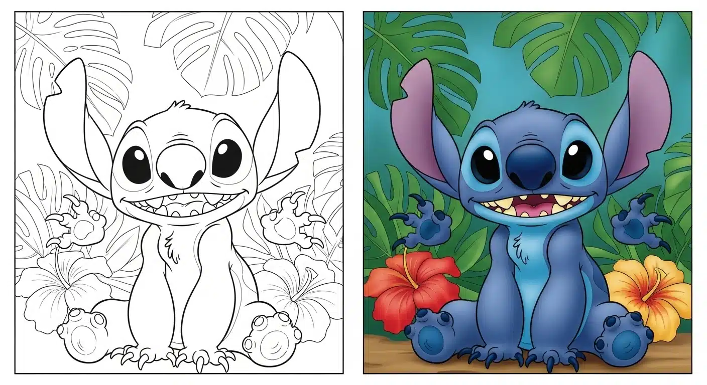 Stitch coloring pages
