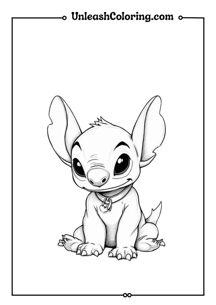 Stitch poorly disguised as a dog