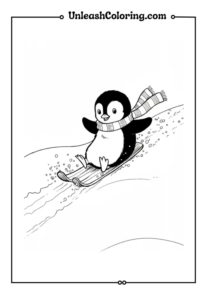 A little penguin wearing a scarf
