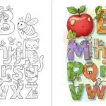 Alphabet coloring pages